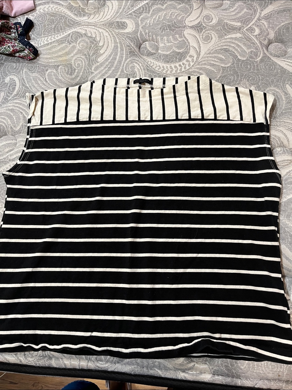 Who What Wear Black and White Striped Tank